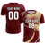 Custom Crimson Gray-Khaki Casual Printing Sportswear Soccer Sets Jersey