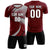 Custom Crimson Black-Gray Casual Printing Sportswear Soccer Sets Jersey