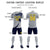 Custom Gray White-Navy Casual Printing Sportswear Soccer Sets Jersey