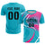 Custom Aqua White-Pink Casual Printing Sportswear Soccer Sets Jersey