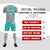 Custom Gray White-Bright Green Casual Printing Sportswear Soccer Sets Jersey