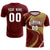 Custom Crimson Khaki-Old Gold Casual Printing Sportswear Soccer Sets Jersey