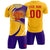 Custom Yellow White-Purple Casual Printing Sportswear Soccer Sets Jersey