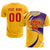 Custom Yellow White-Purple Casual Printing Sportswear Soccer Sets Jersey