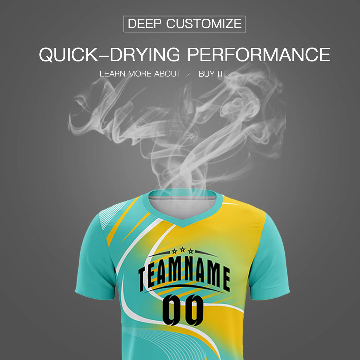 Custom Bright Green White-Gold01 Casual Printing Sportswear Soccer Sets Jersey