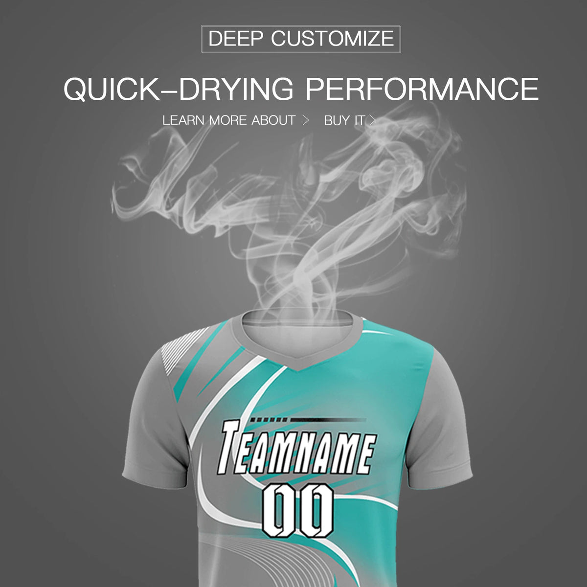 Custom Gray White-Bright Green Casual Printing Sportswear Soccer Sets Jersey