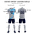 Custom Gray White-Powder Blue Casual Printing Sportswear Soccer Sets Jersey