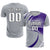 Custom Gray White-Purple Casual Printing Sportswear Soccer Sets Jersey