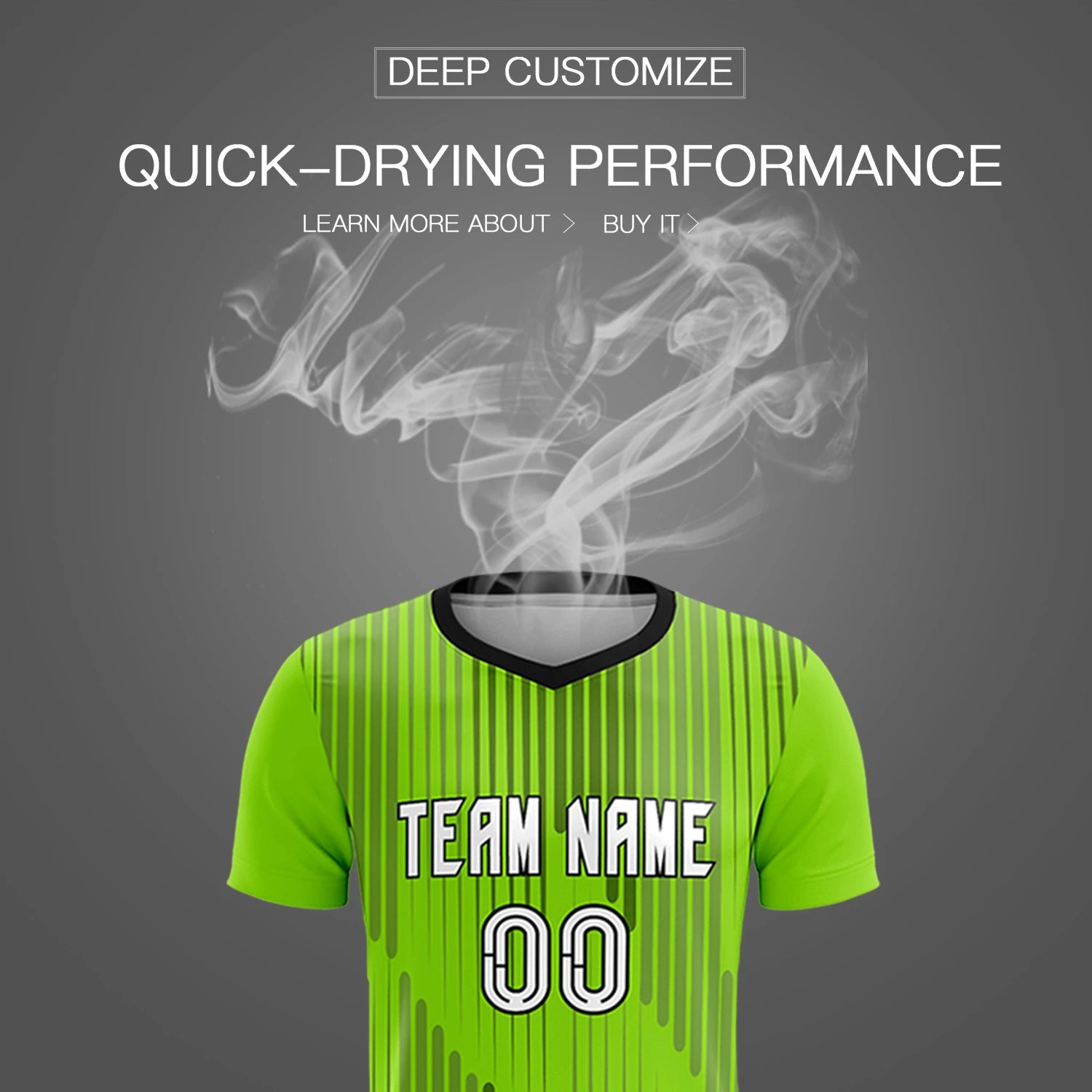 Custom Neon Green Black Soft Training Uniform Soccer Sets Jersey