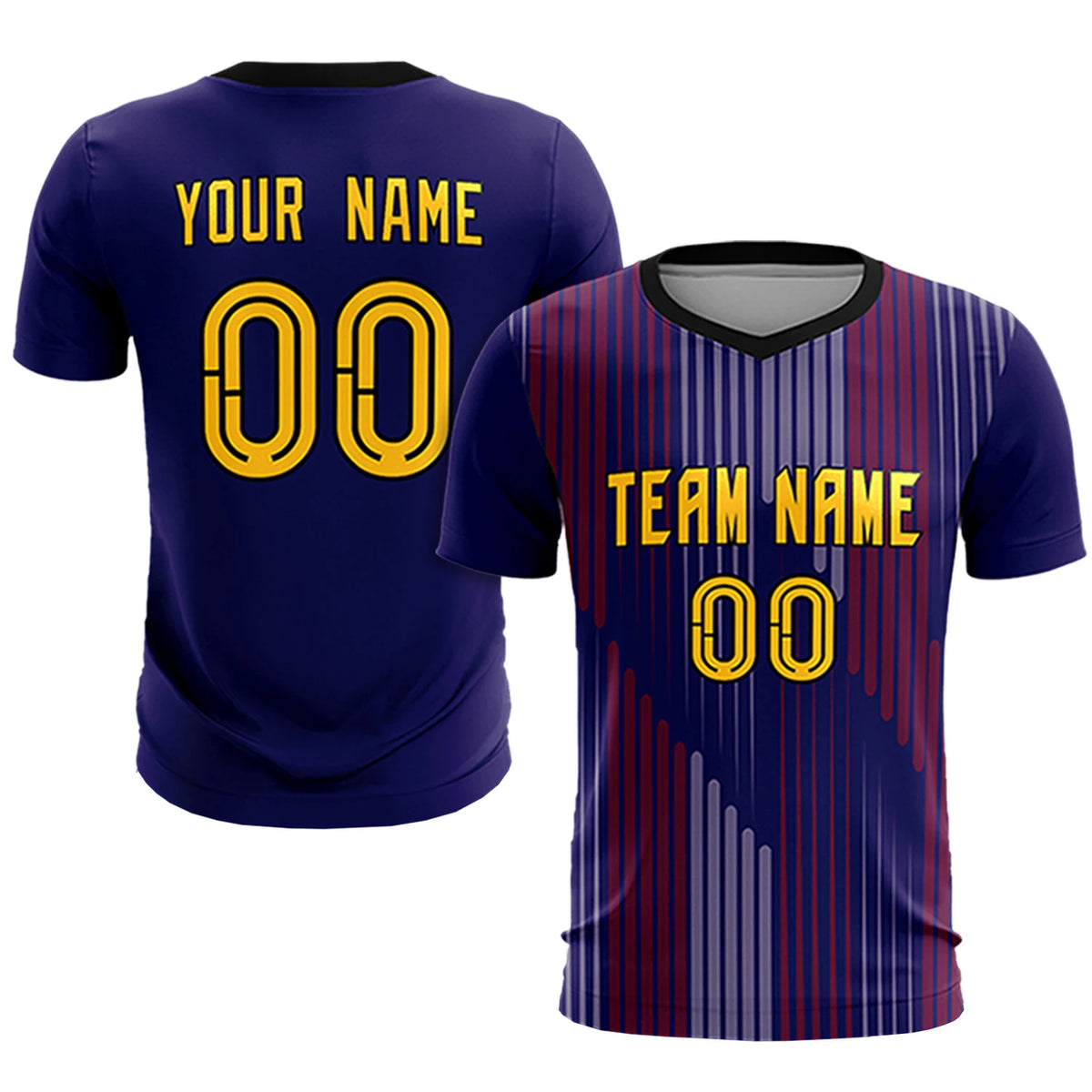 Custom Purple Black Soft Training Uniform Soccer Sets Jersey