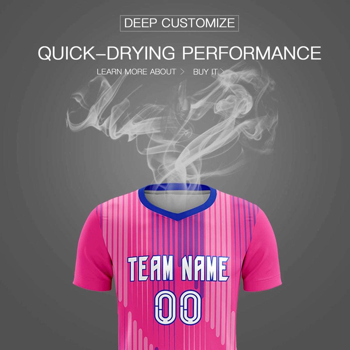 Custom Pink Royal Blue Soft Training Uniform Soccer Sets Jersey