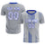 Custom Gray Royal Blue Soft Training Uniform Soccer Sets Jersey