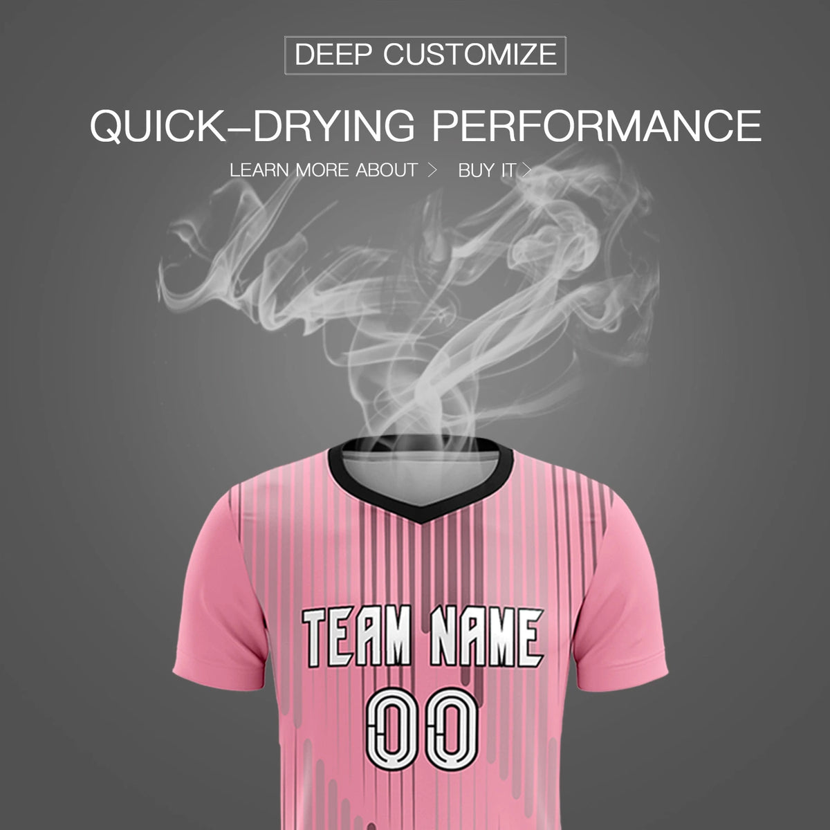 Custom Light Pink Black Soft Training Uniform Soccer Sets Jersey
