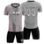 Custom Gray Black Soft Training Uniform Soccer Sets Jersey