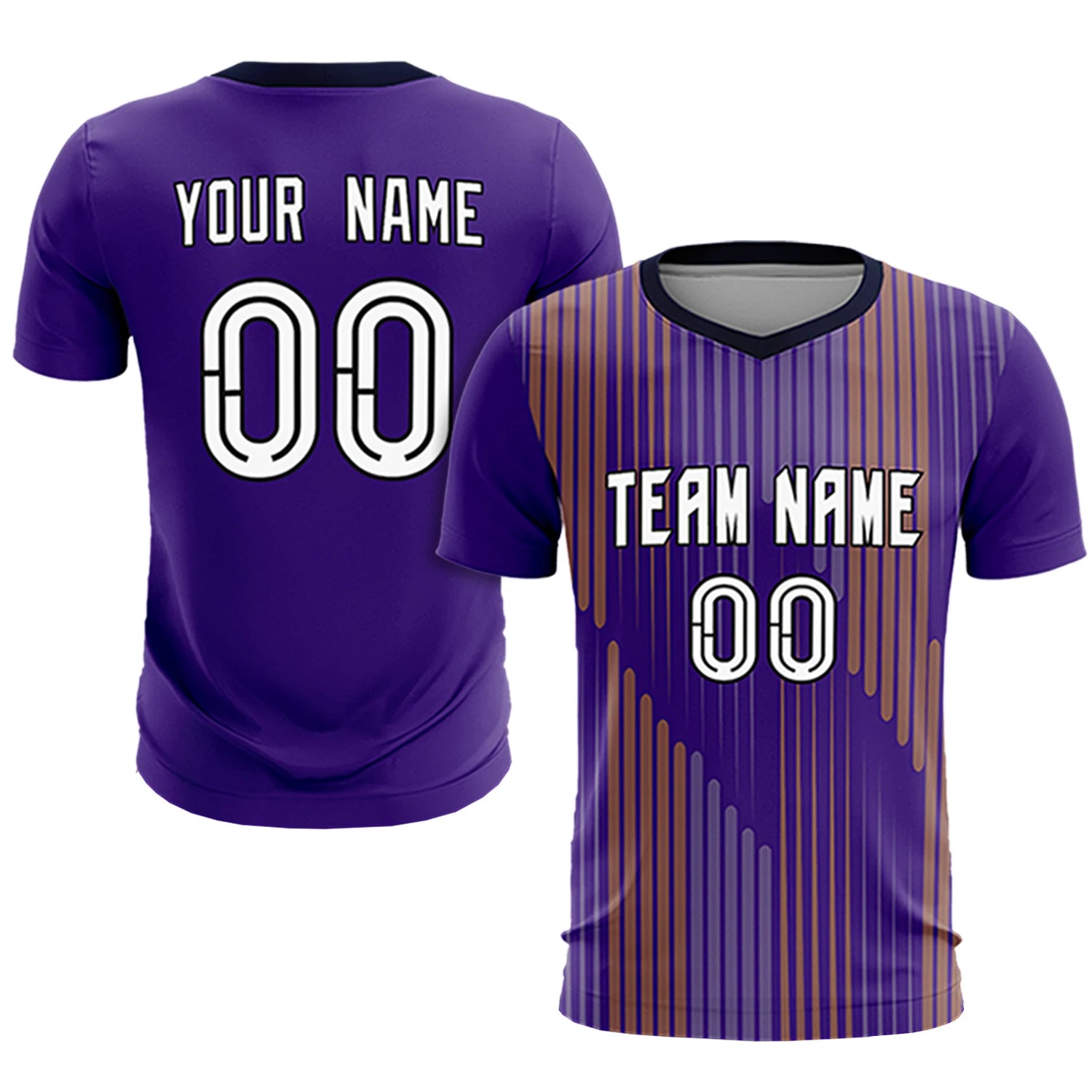 Custom Purple Navy Soft Training Uniform Soccer Sets Jersey