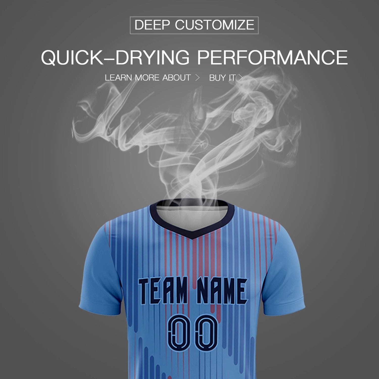 Custom Light Blue Navy Soft Training Uniform Soccer Sets Jersey