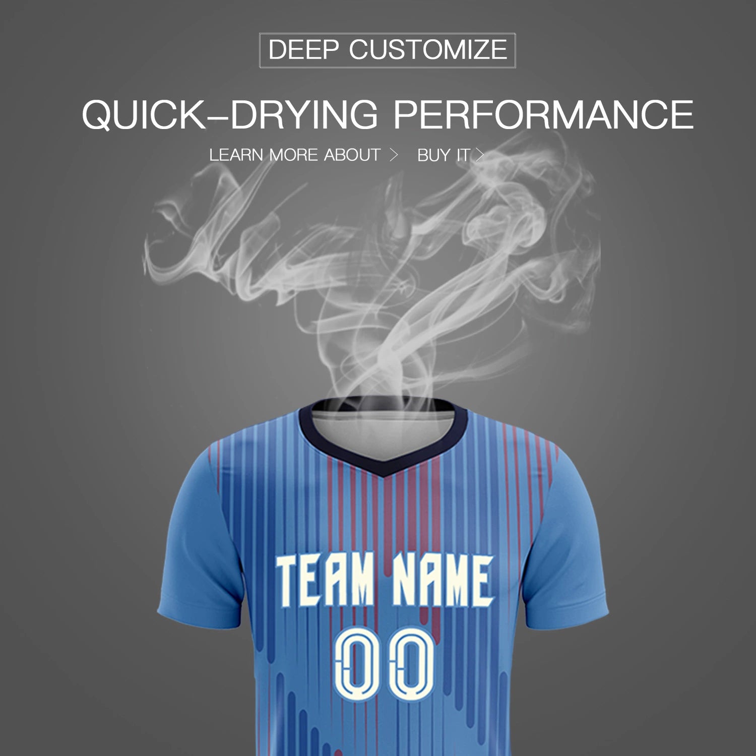 Custom Light Blue Navy Soft Training Uniform Soccer Sets Jersey