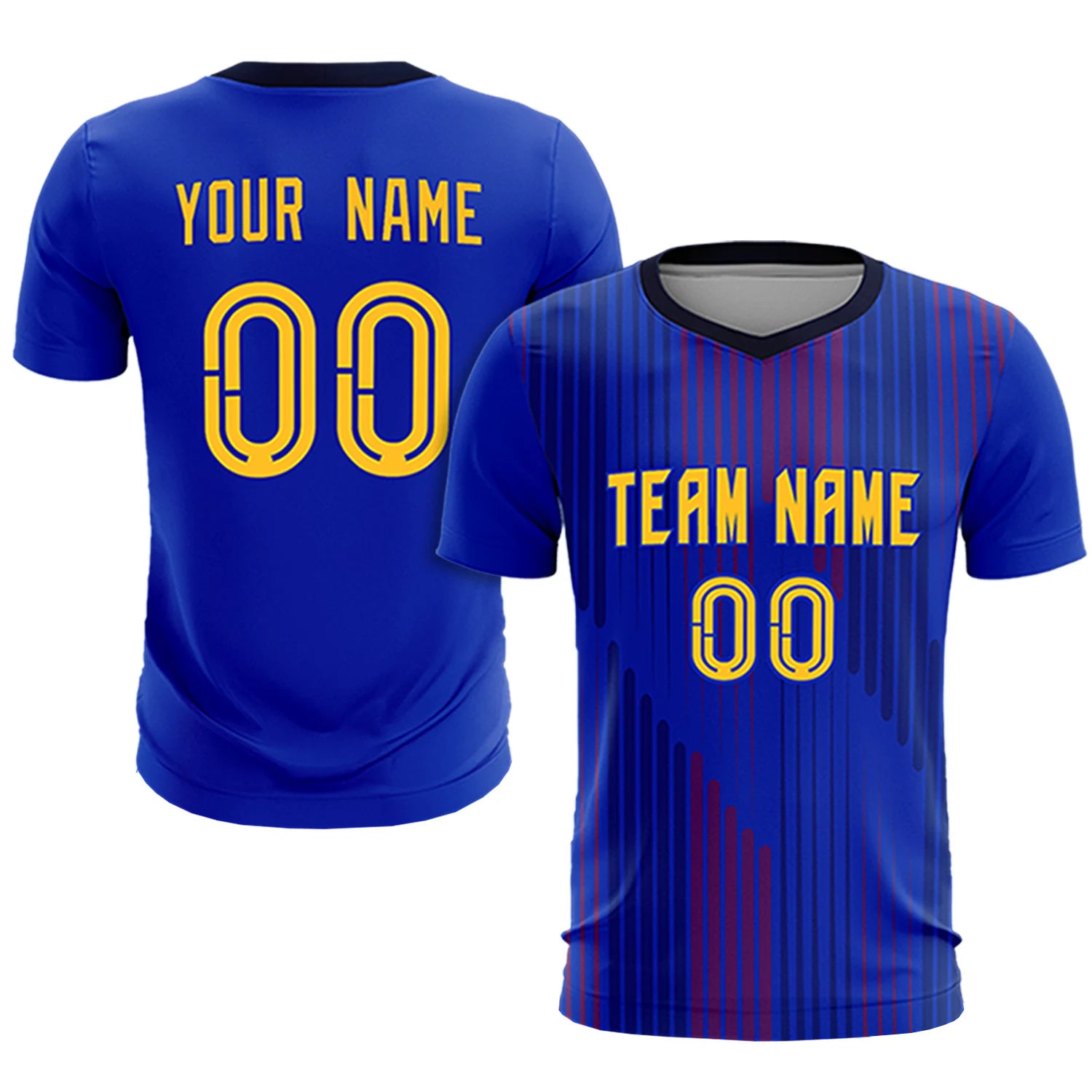 Custom Royal Blue Navy Soft Training Uniform Soccer Sets Jersey