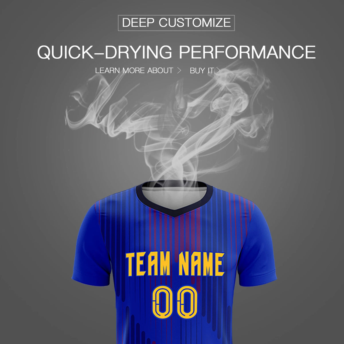 Custom Royal Blue Navy Soft Training Uniform Soccer Sets Jersey
