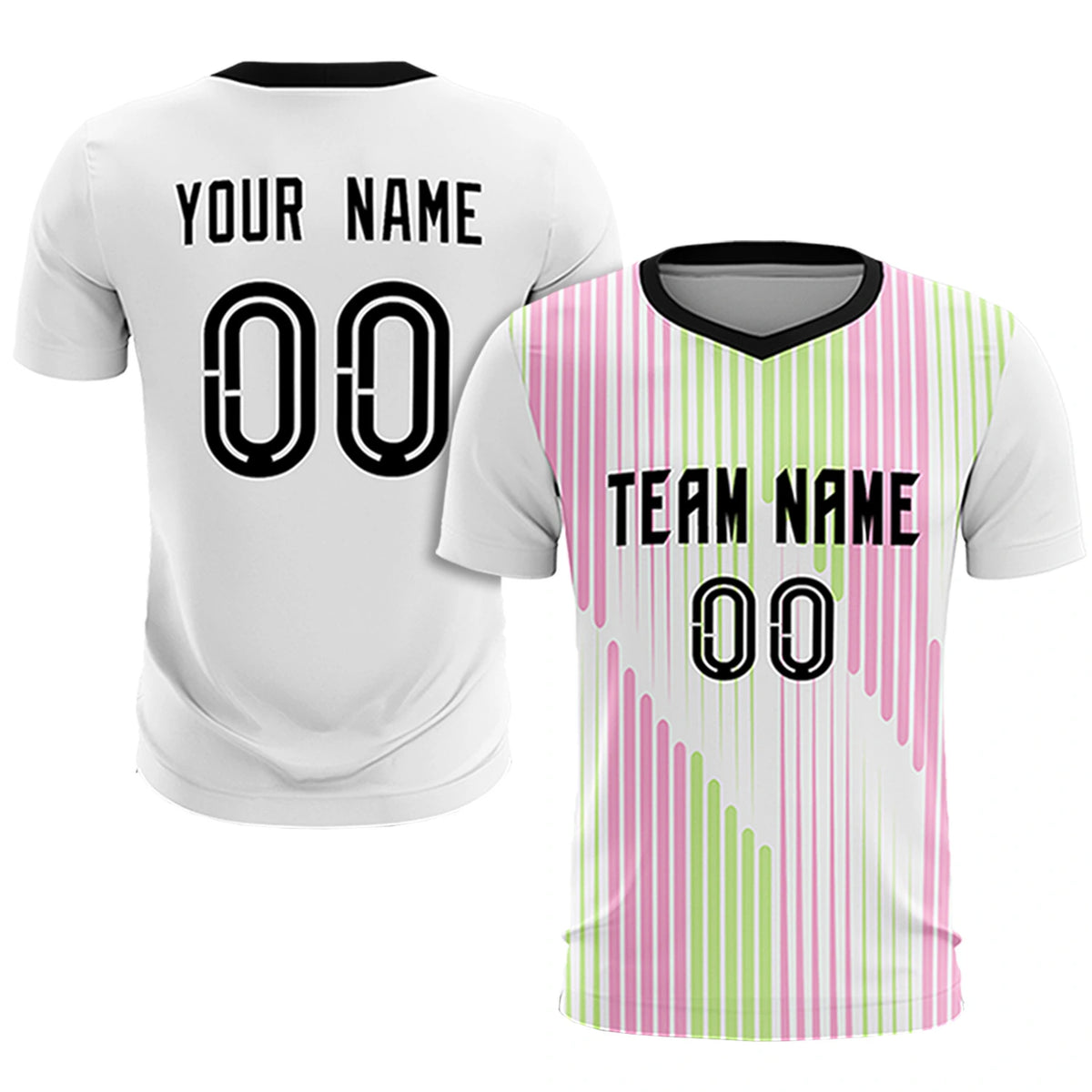 Custom White Black Soft Training Uniform Soccer Sets Jersey