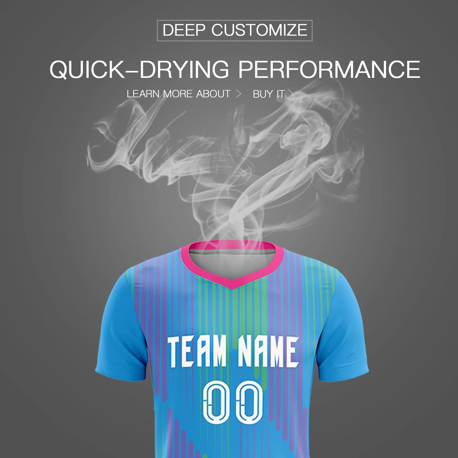 Custom Powder Blue Pink Soft Training Uniform Soccer Sets Jersey