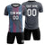 Custom Gray Black Soft Training Uniform Soccer Sets Jersey