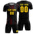 Custom Black Black Soft Training Uniform Soccer Sets Jersey