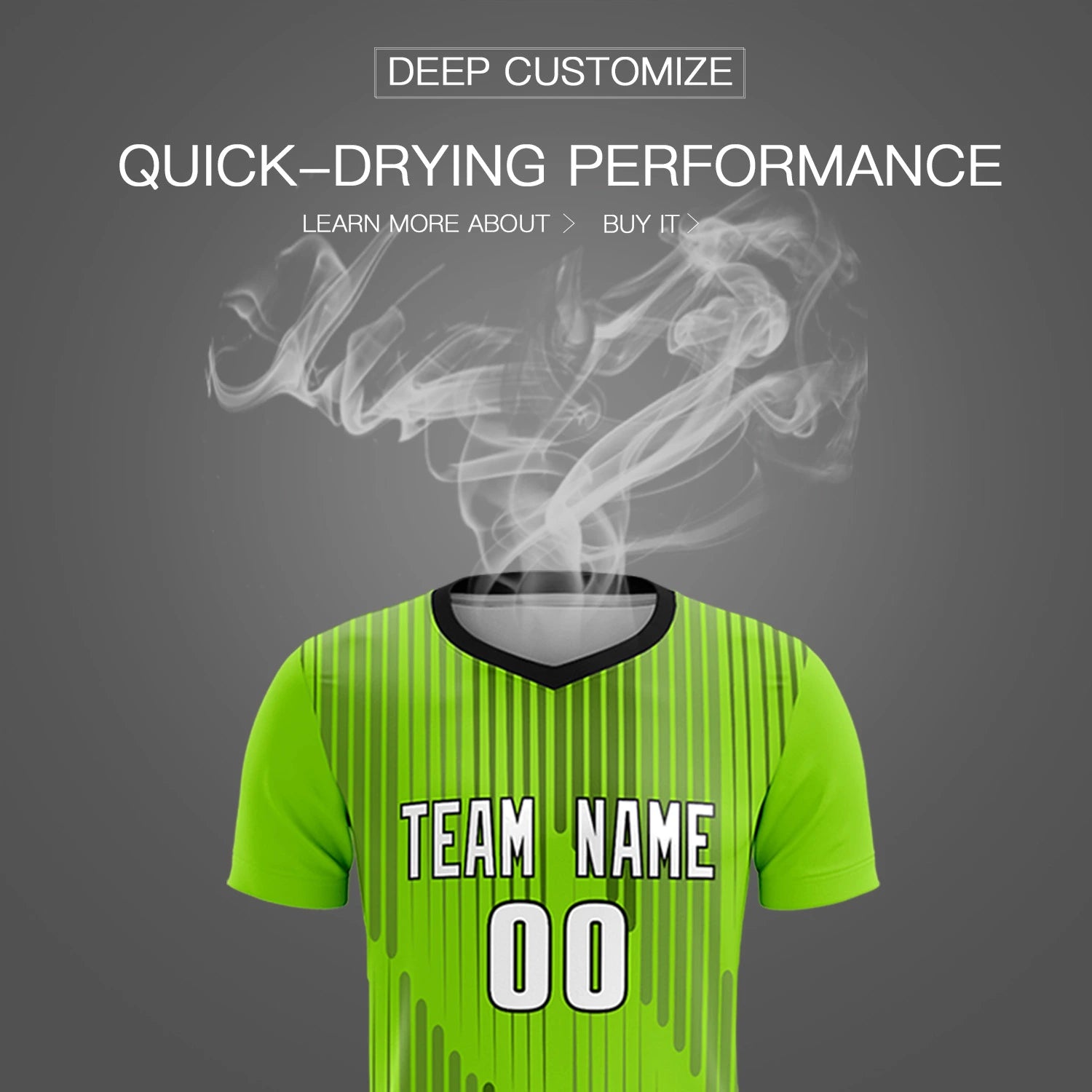 Custom Neon Green Black Soft Training Uniform Soccer Sets Jersey