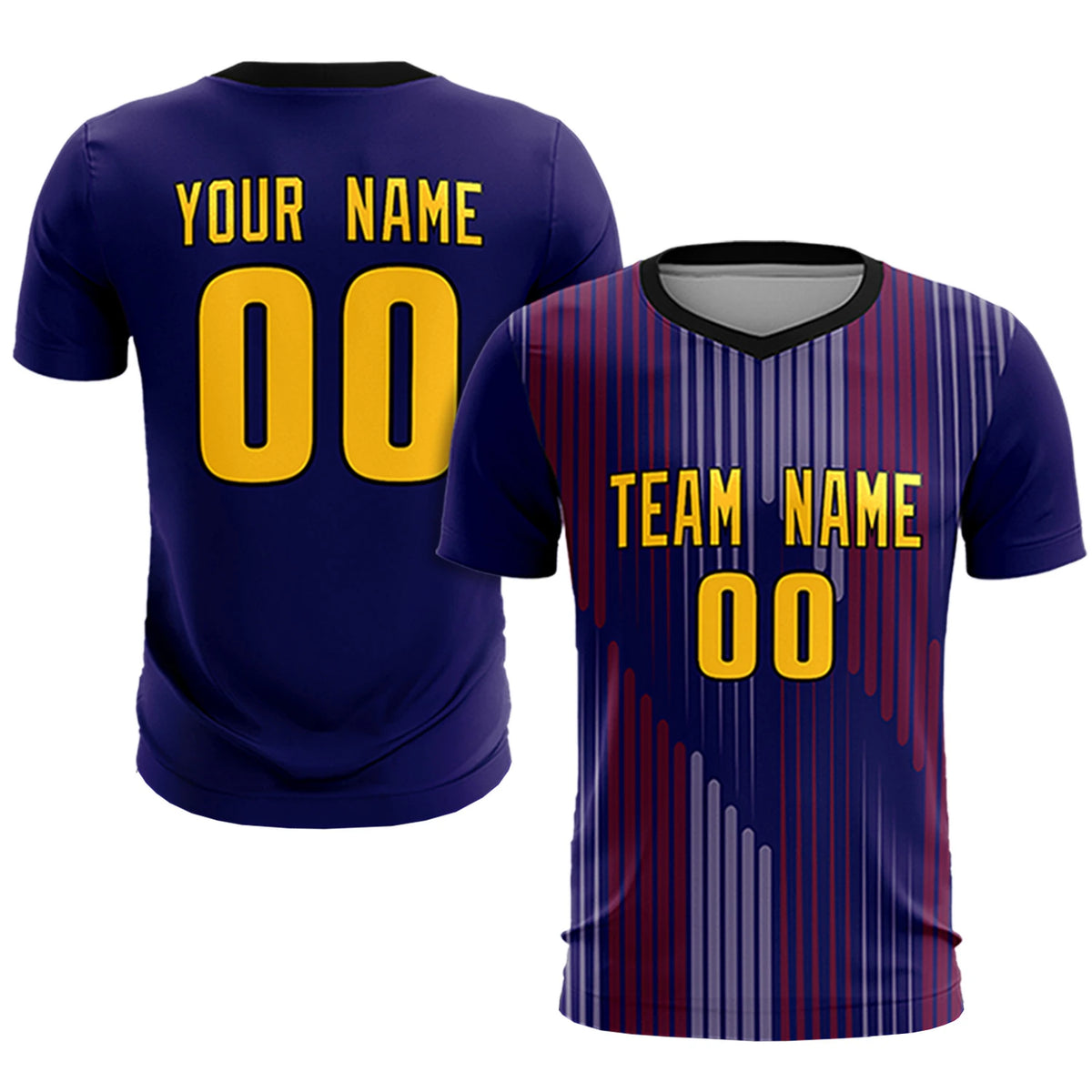 Custom Purple Black Soft Training Uniform Soccer Sets Jersey
