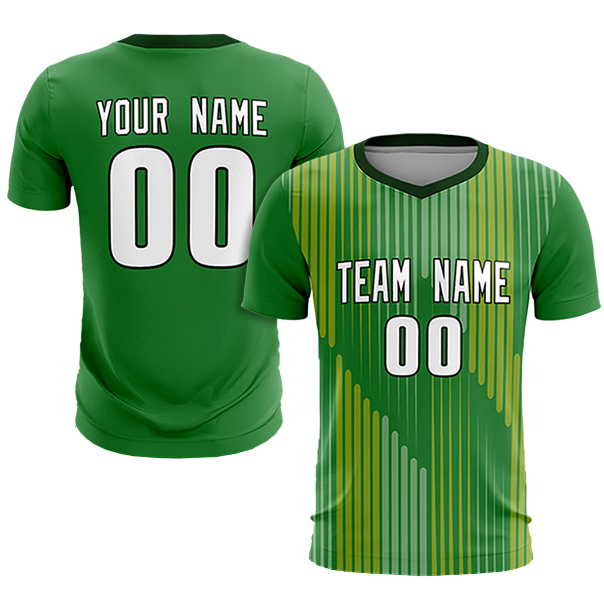 Custom Kelly Green Gold01 Soft Training Uniform Soccer Sets Jersey
