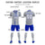 Custom Gray Royal Blue Soft Training Uniform Soccer Sets Jersey