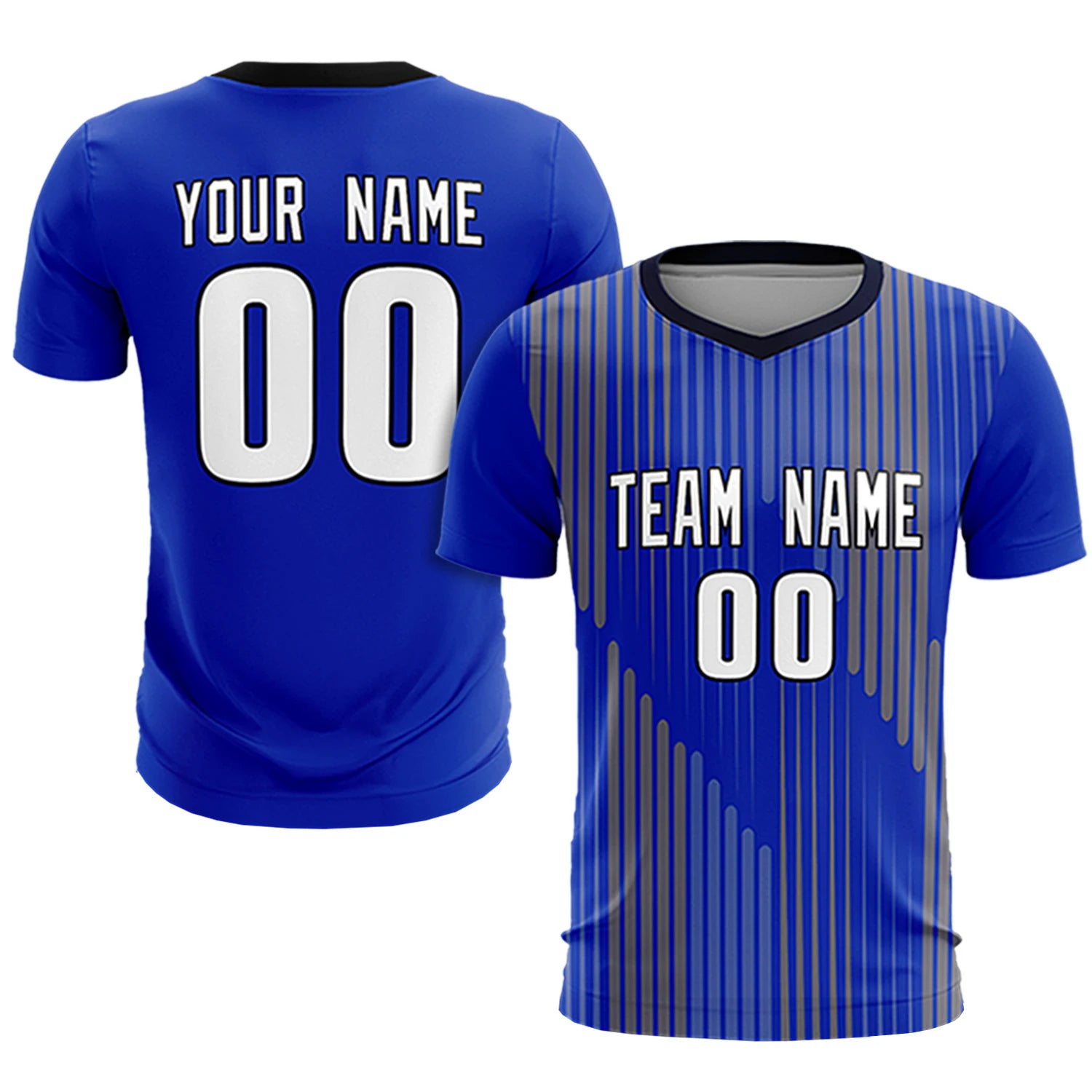 Custom Royal Blue Navy Soft Training Uniform Soccer Sets Jersey