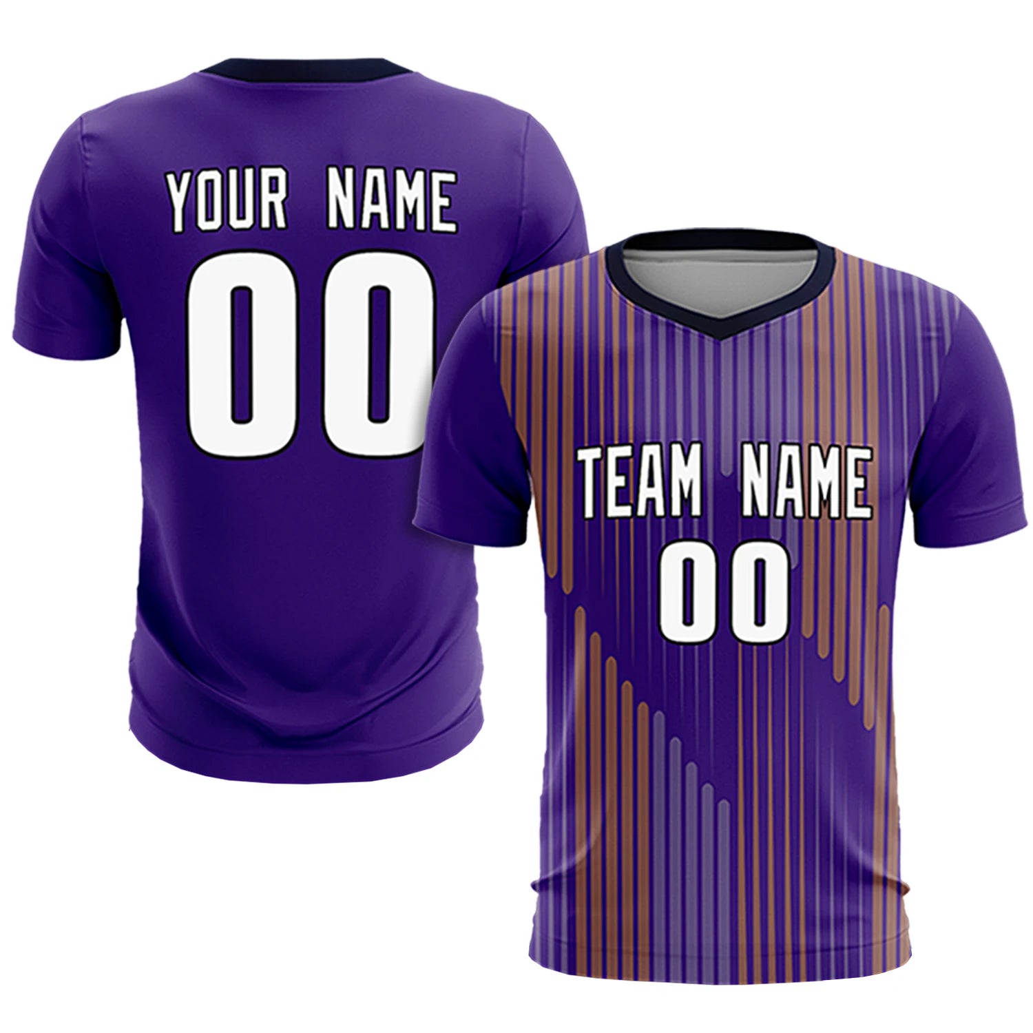 Custom Purple Navy Soft Training Uniform Soccer Sets Jersey