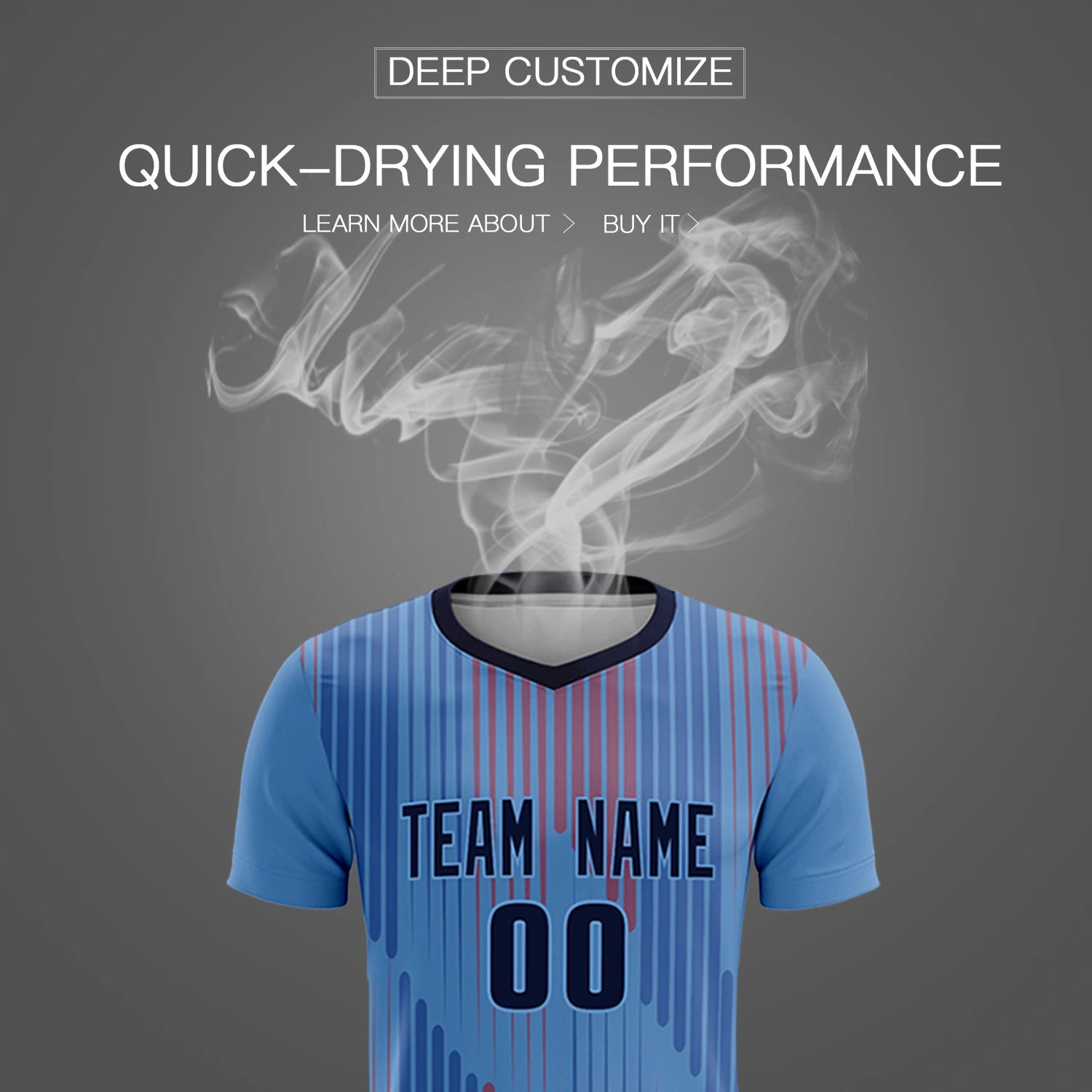 Custom Light Blue Navy Soft Training Uniform Soccer Sets Jersey