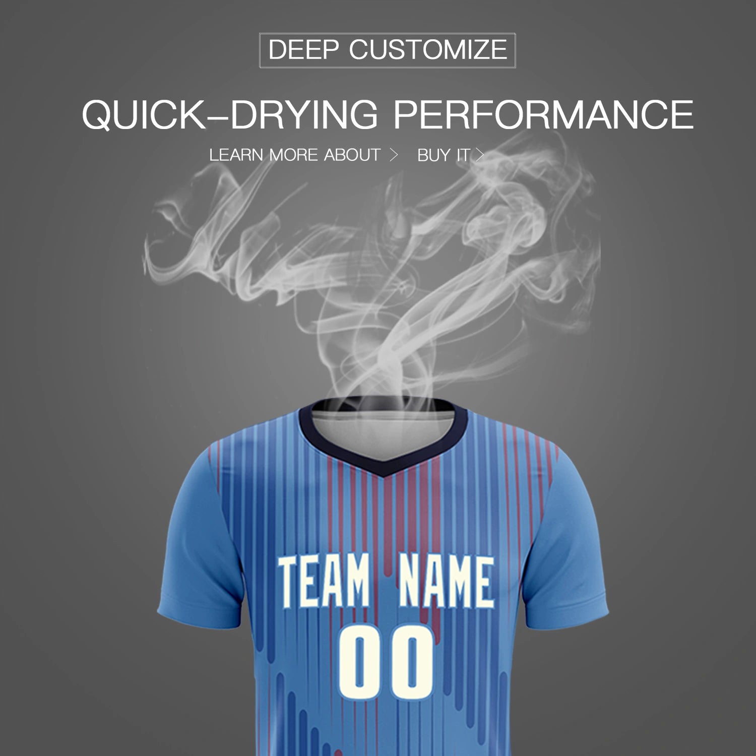 Custom Light Blue Navy Soft Training Uniform Soccer Sets Jersey