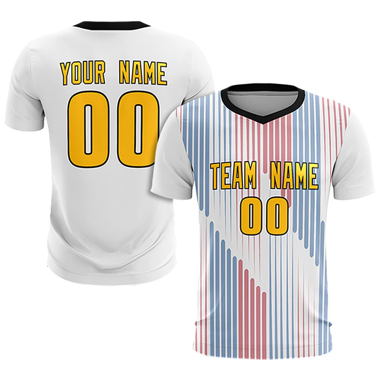 Custom White Black Soft Training Uniform Soccer Sets Jersey