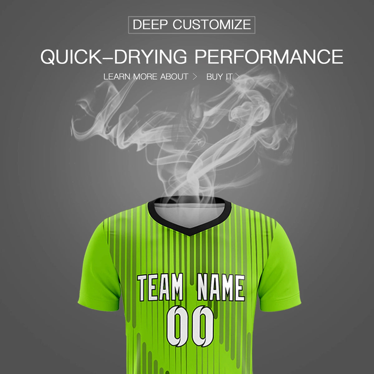 Custom Neon Green Black Soft Training Uniform Soccer Sets Jersey