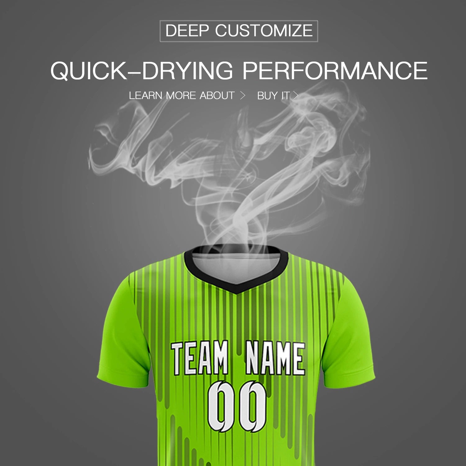 Custom Neon Green Black Soft Training Uniform Soccer Sets Jersey