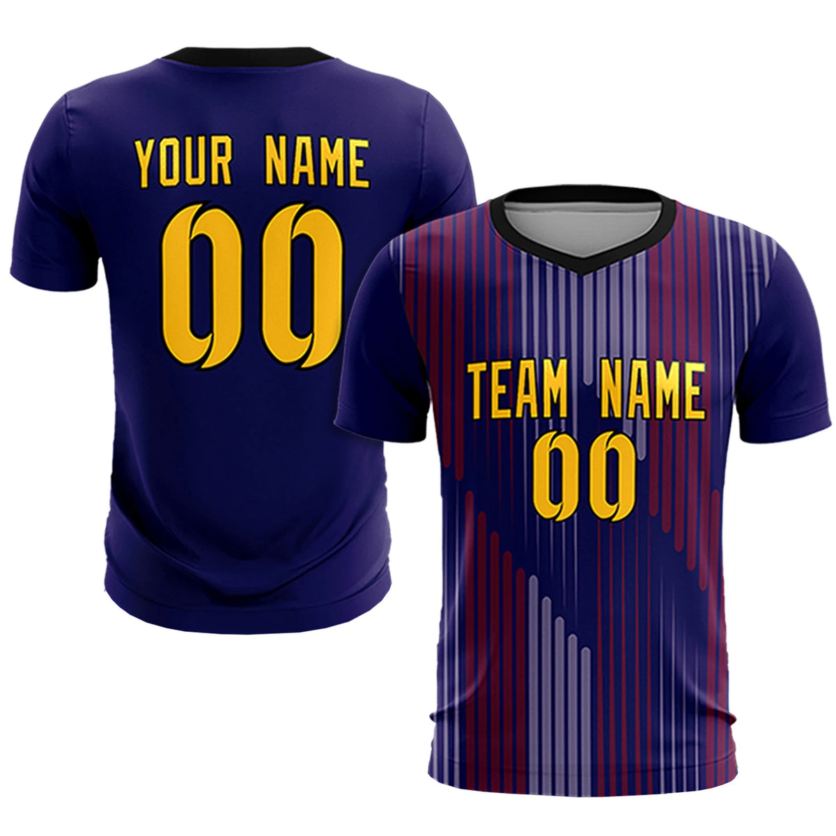 Custom Purple Black Soft Training Uniform Soccer Sets Jersey