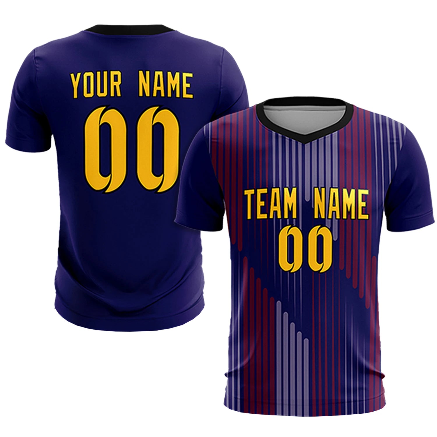 Custom Purple Black Soft Training Uniform Soccer Sets Jersey