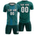 Custom Aqua Midnight Green Soft Training Uniform Soccer Sets Jersey