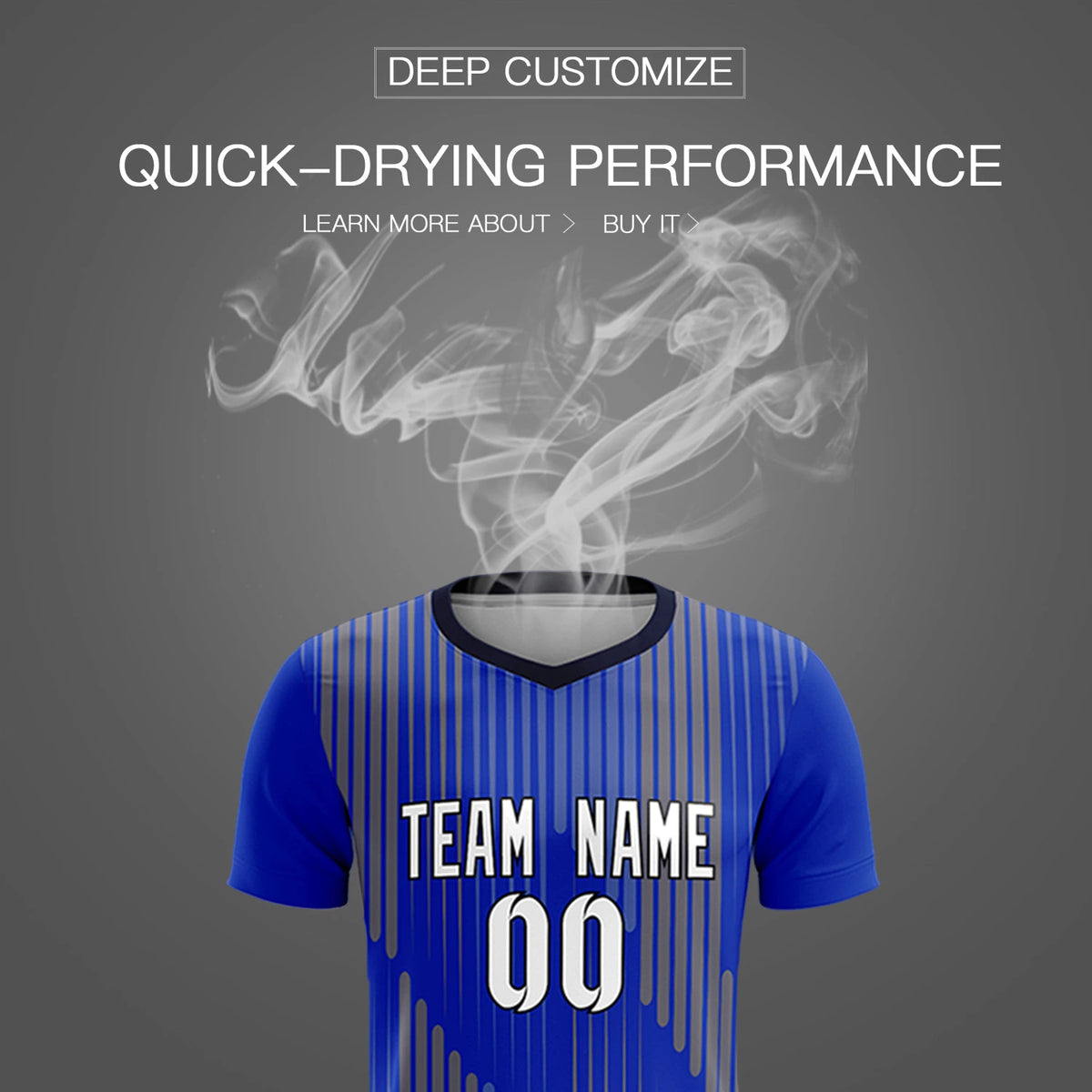 Custom Royal Blue Navy Soft Training Uniform Soccer Sets Jersey