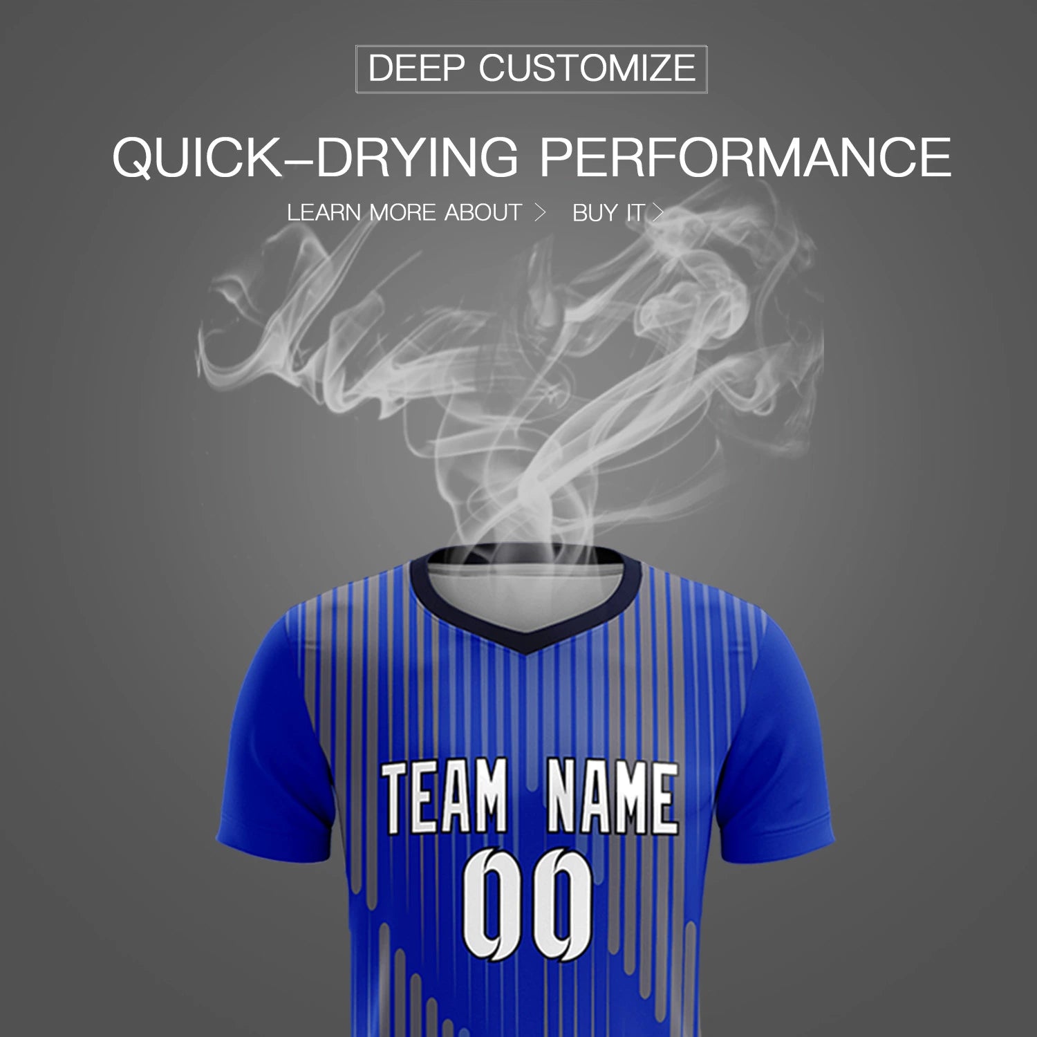 Custom Royal Blue Navy Soft Training Uniform Soccer Sets Jersey