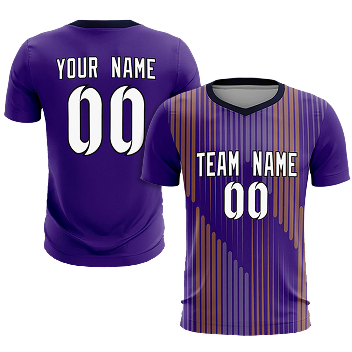 Custom Purple Navy Soft Training Uniform Soccer Sets Jersey