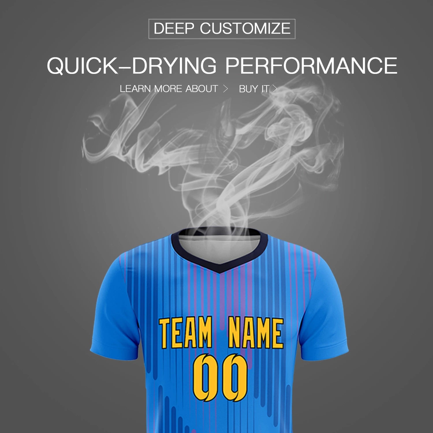 Custom Powder Blue Navy Soft Training Uniform Soccer Sets Jersey