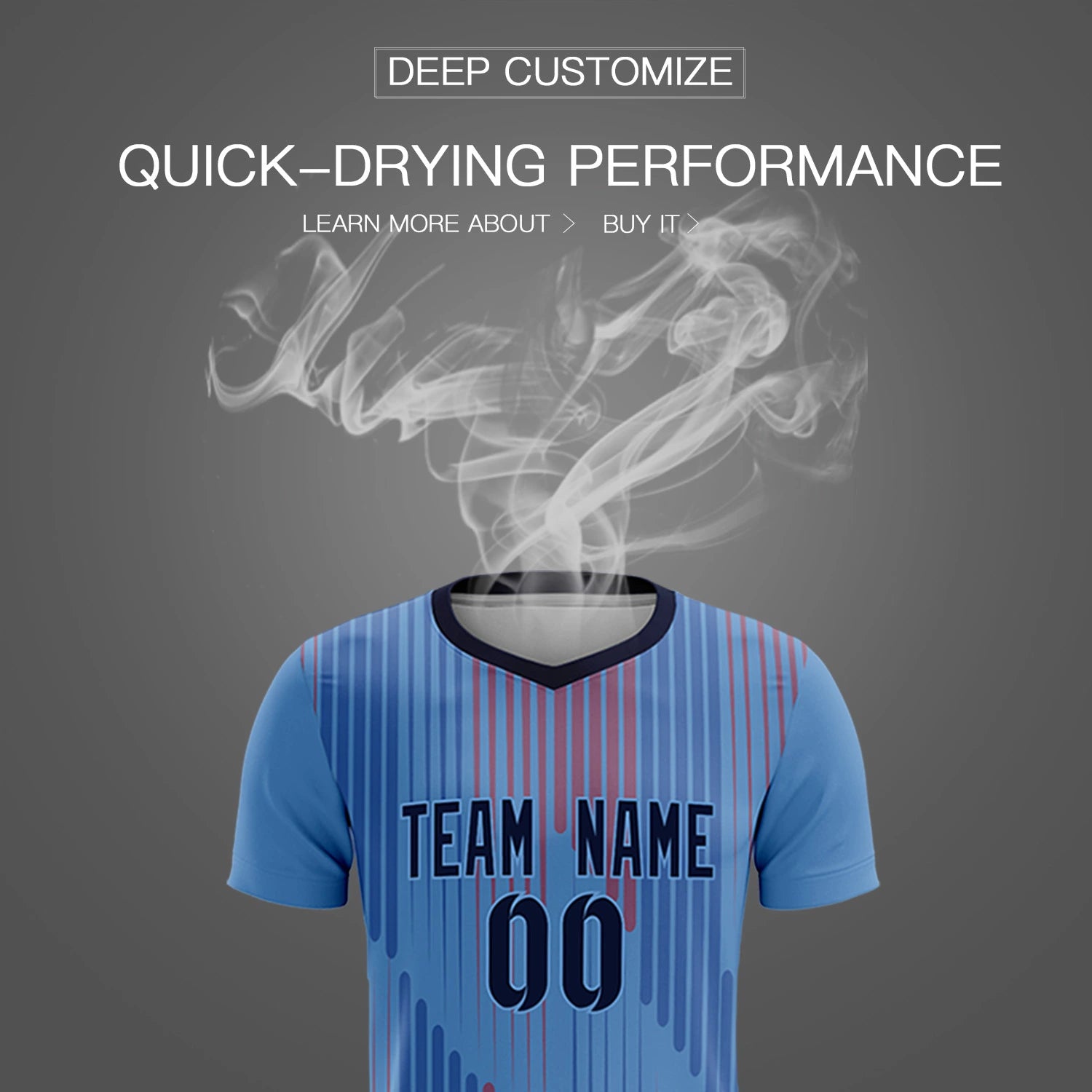 Custom Light Blue Navy Soft Training Uniform Soccer Sets Jersey