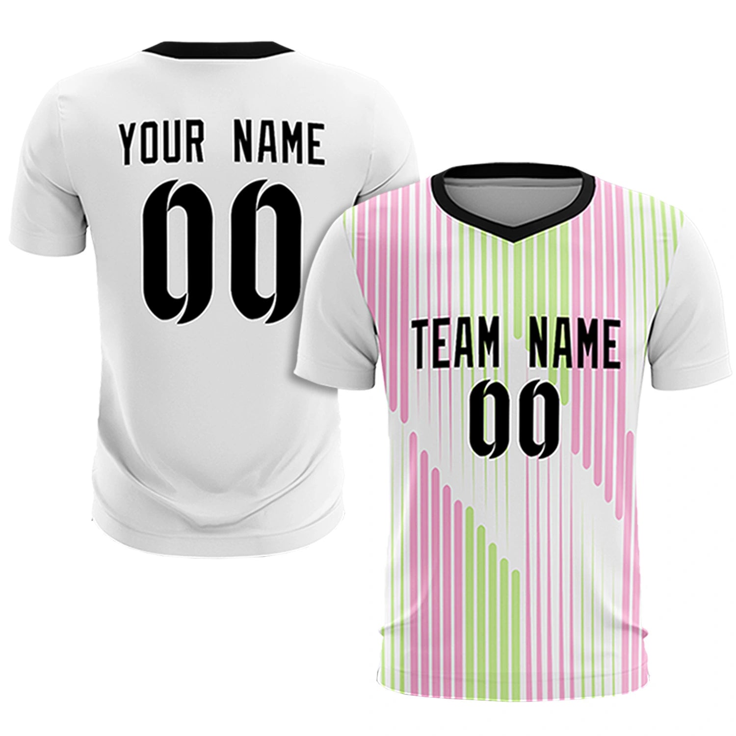 Custom White Black Soft Training Uniform Soccer Sets Jersey