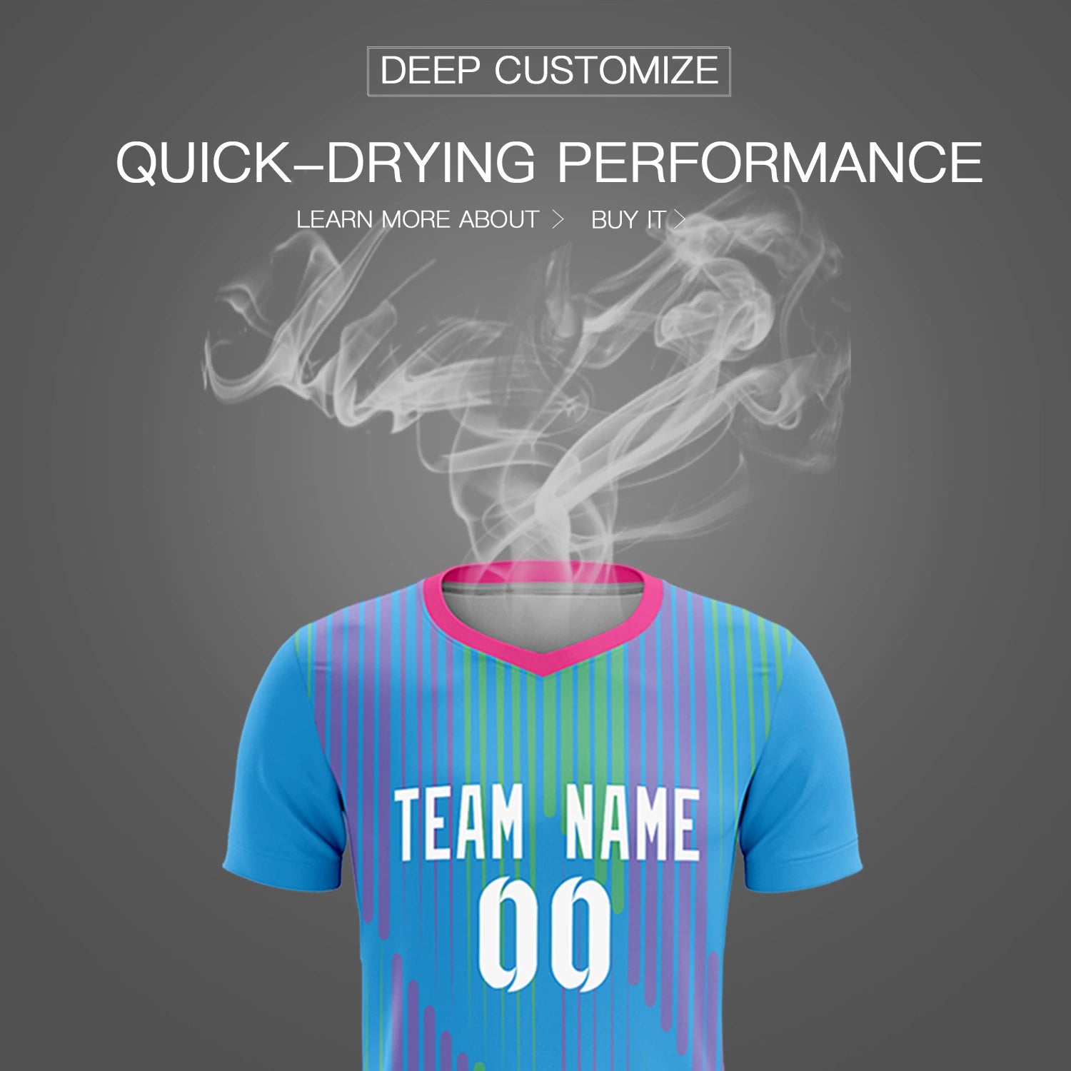 Custom Powder Blue Pink Soft Training Uniform Soccer Sets Jersey