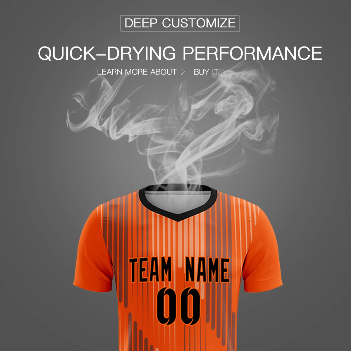 Custom Orange Black Soft Training Uniform Soccer Sets Jersey