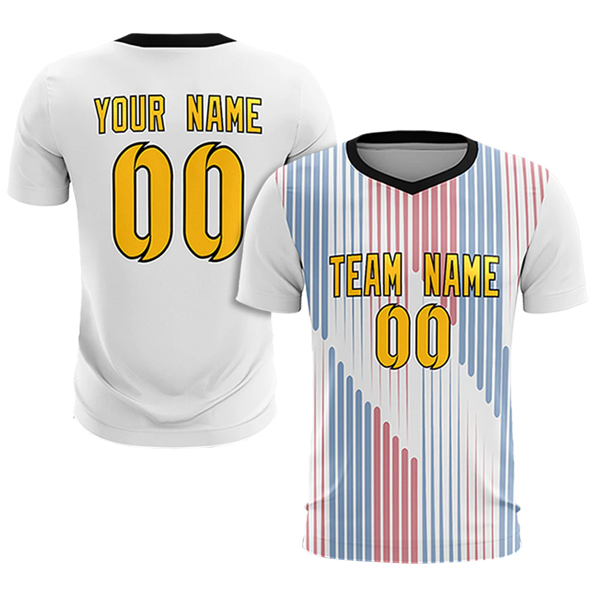 Custom White Black Soft Training Uniform Soccer Sets Jersey